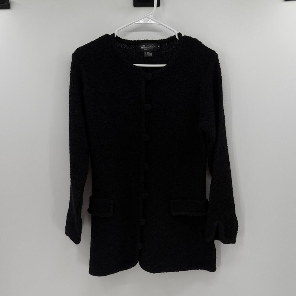 The J. Peterman Company Wool Blend Cardigan - Black - Small
